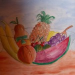 En fruktskålmålning, ritad av Shaoli våren 2008